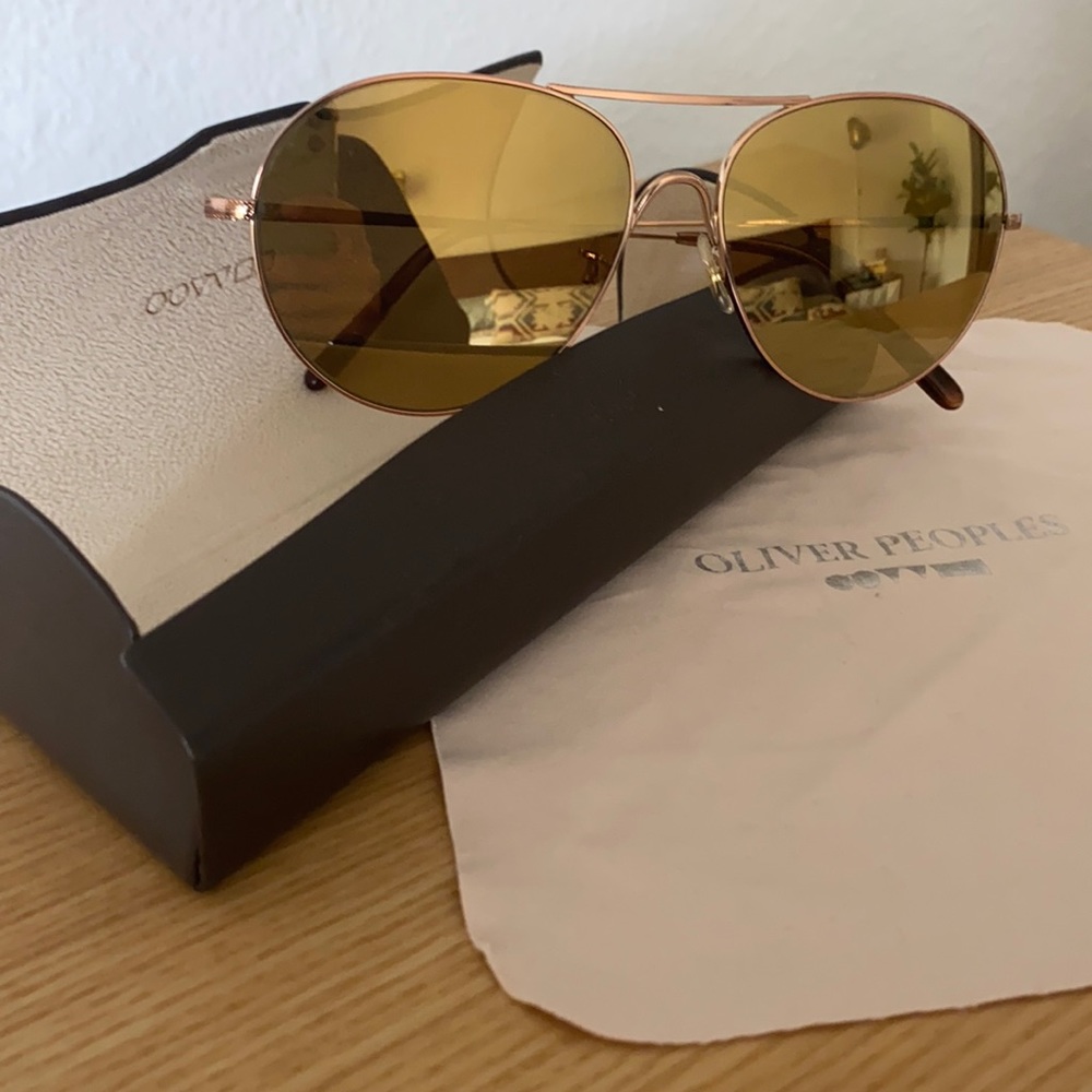 Oliver Peoples RG Rockmore Aviator Sunglasses